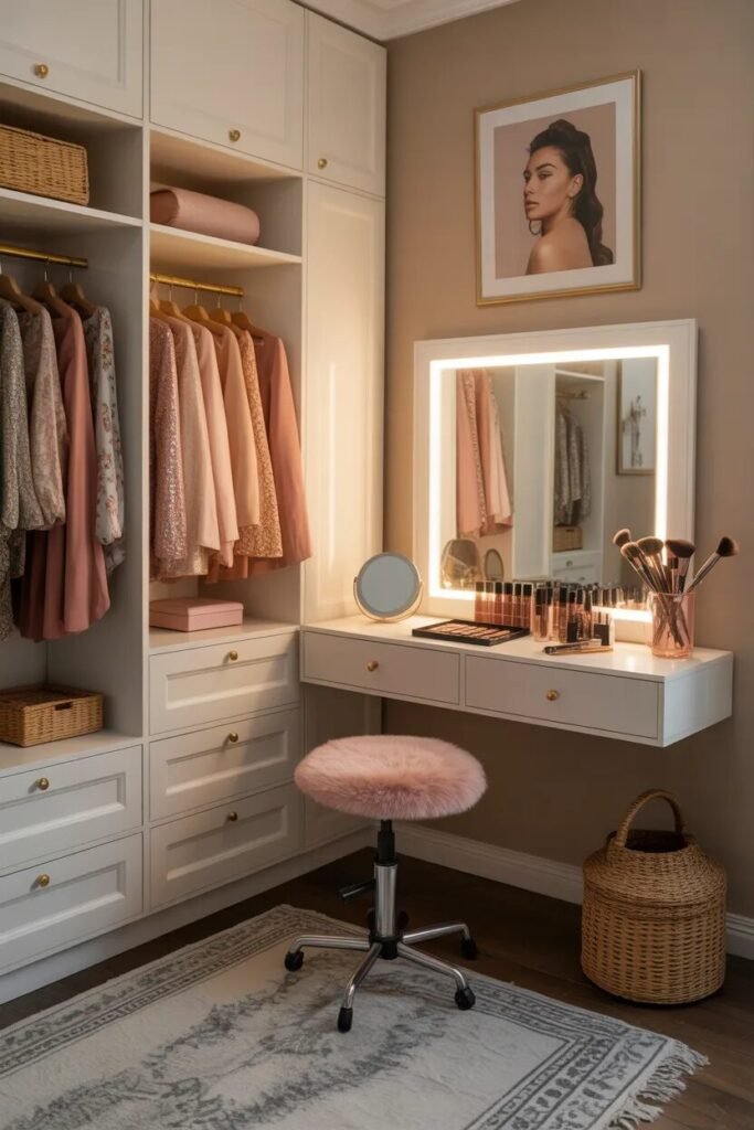 vanity feminine closet ideas