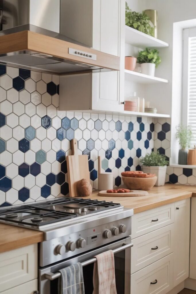 geometric 22 kitchen backsplash ideas