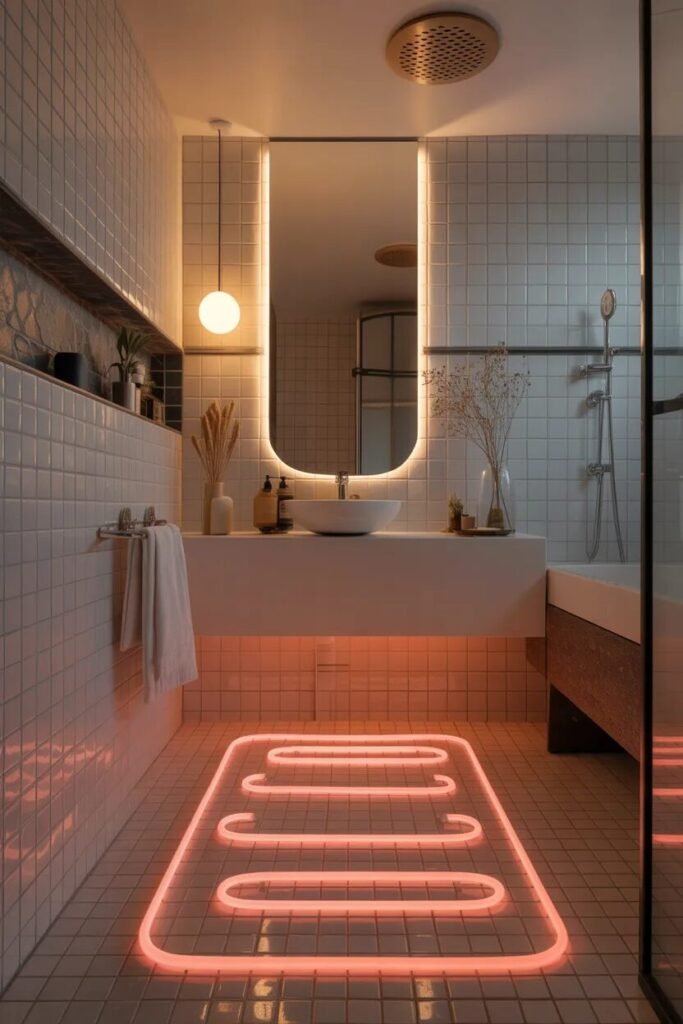 heated floors luxury bathroom decor
