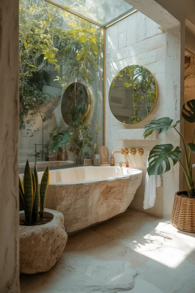 natural elements luxury bathroom decor