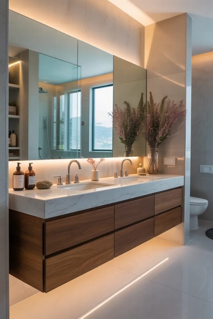  floating vanity luxury bathroom decor