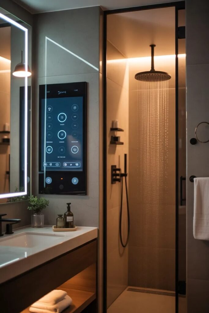 smart technology luxury bathroom decor