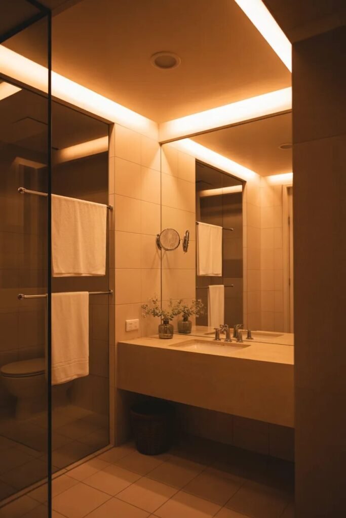 ambient lighting luxury bathroom decor
