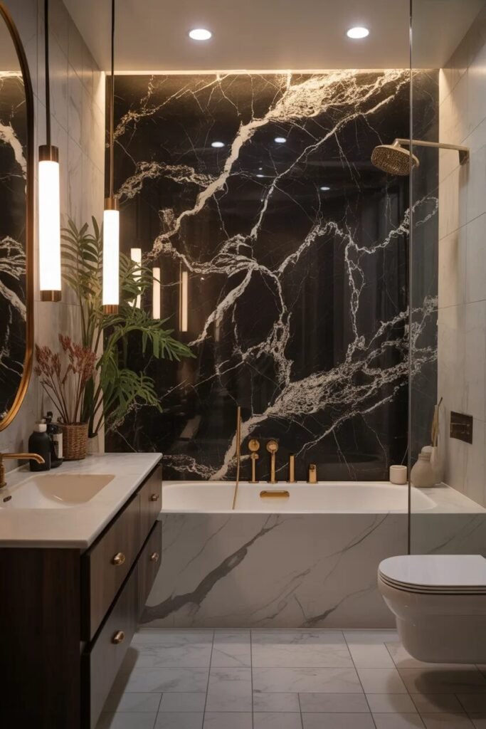 Bold bathroom decor ideas 2 bold bathroom decor ideas marble wall