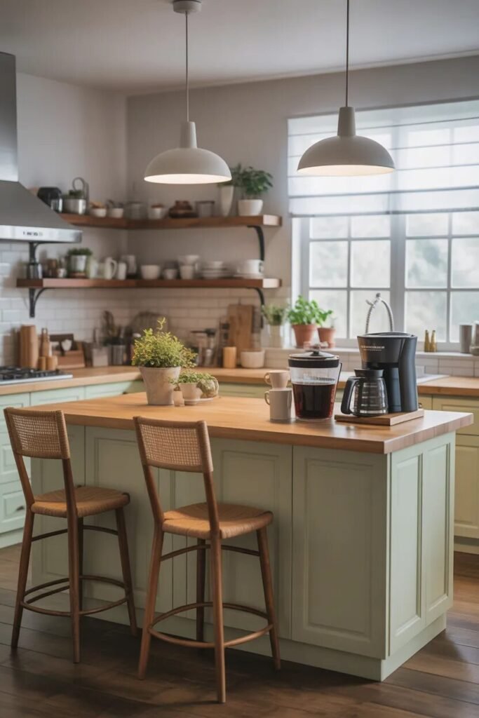 Kitchen island modern coffee bar ideas