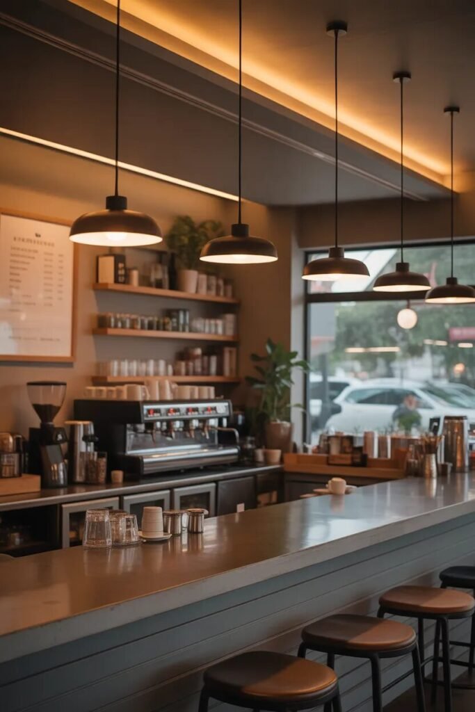 Pendant light modern coffee bar ideas