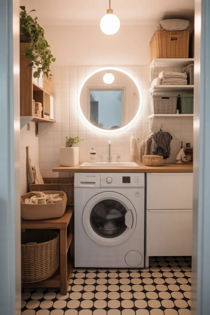 31 luxury small laundry room ideas 30 Luxury small laundry room ideas mirror