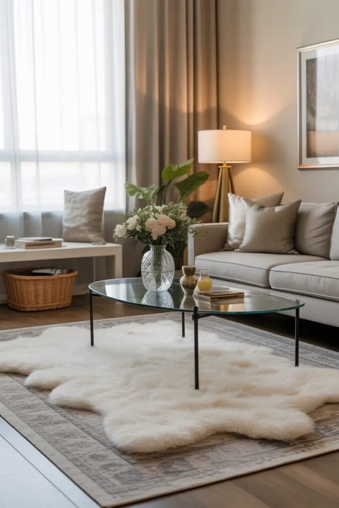 Luxe living room designs area rug