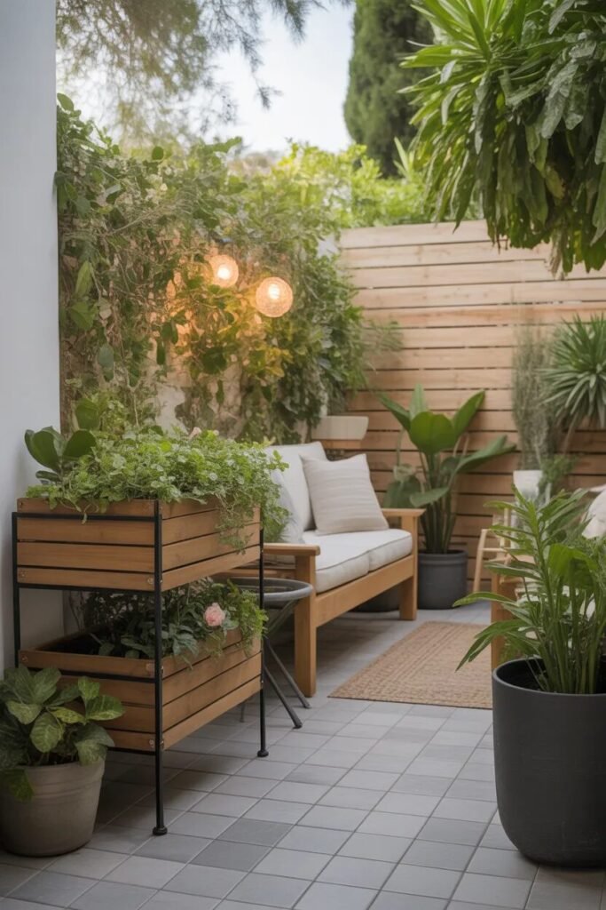 small outdoor patio ideas 12 planter small outdoor patio ideas