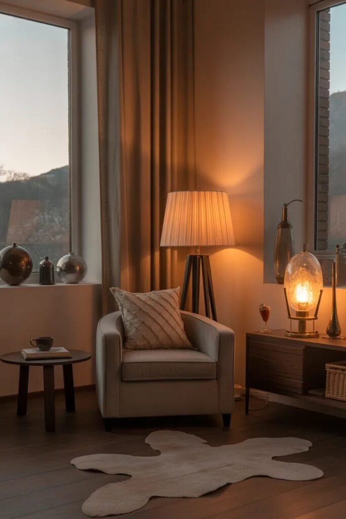 Luxurious coffee bar cozy corner