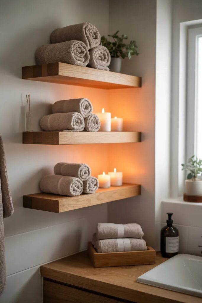 21 guest bathroom ideas shelves