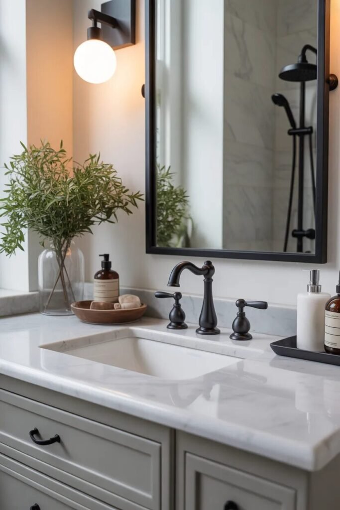 21 guest bathroom ideas black