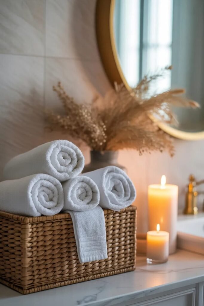 21 guest bathroom ideas towels
