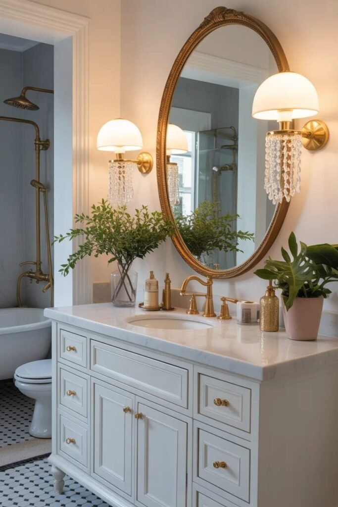 21 guest bathroom ideas gold