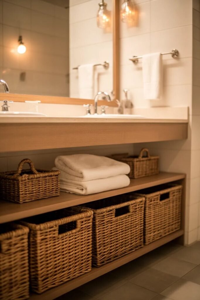 21 guest bathroom ideas baskets