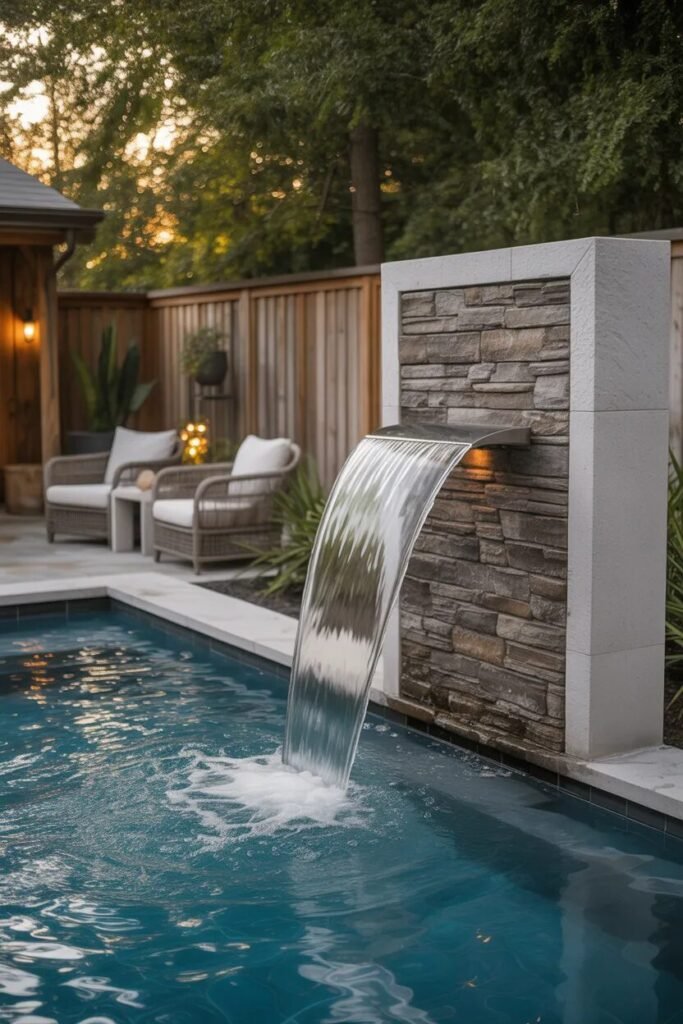 Dreamy small backyard pool designs 5 waterfall dreamy small backyard pool