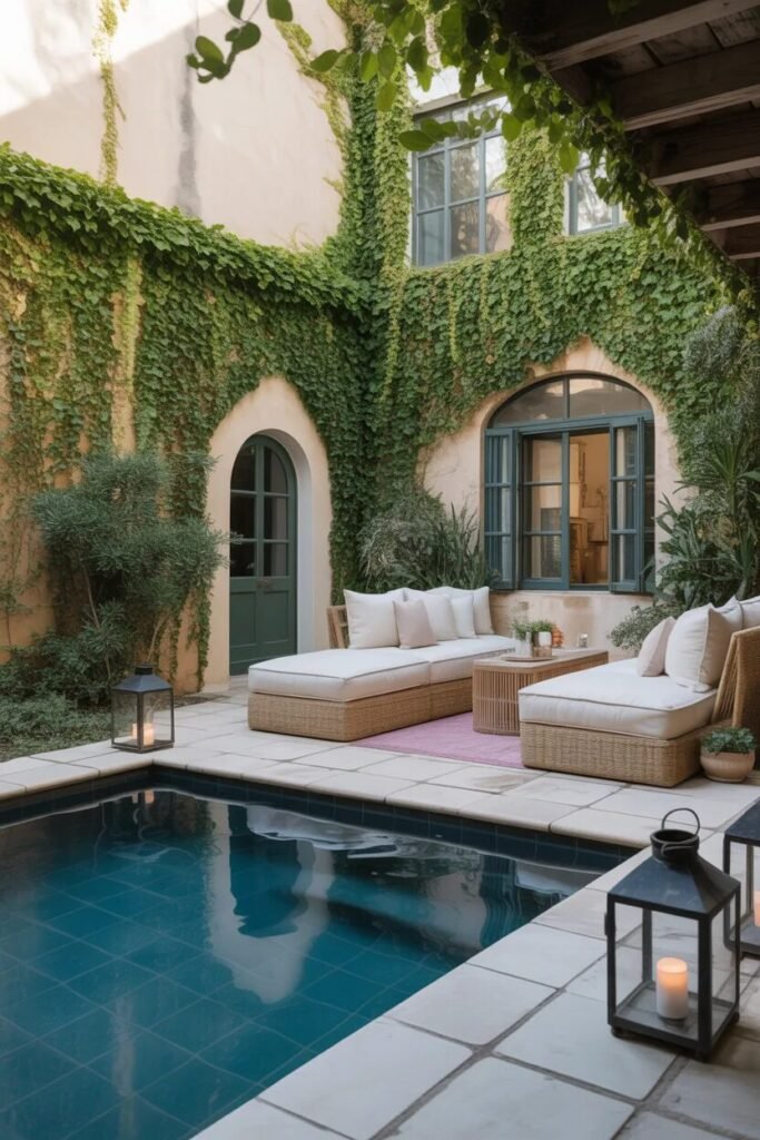 Dreamy small backyard pool designs 6 courtyard dreamy small backyard pool