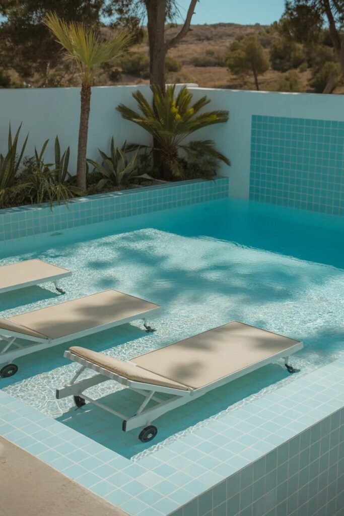 Dreamy small backyard pool designs 22 sun shelf dreamy backyard pool design