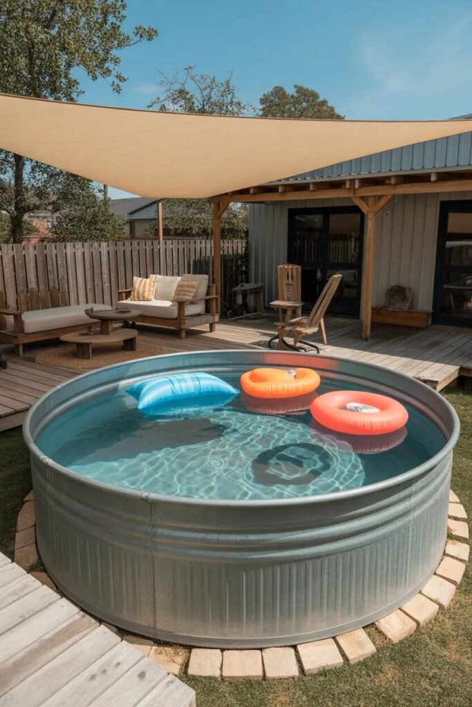 family 29 stock tank pool ideas