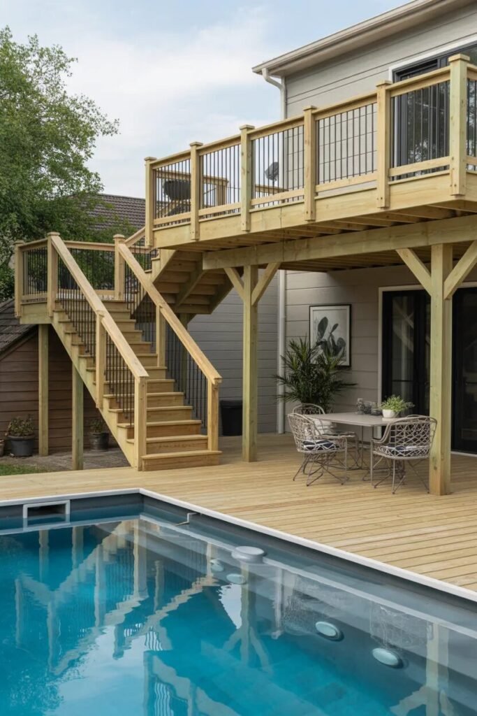 35 Above ground pool ideas 11 elevated above ground pool ideas