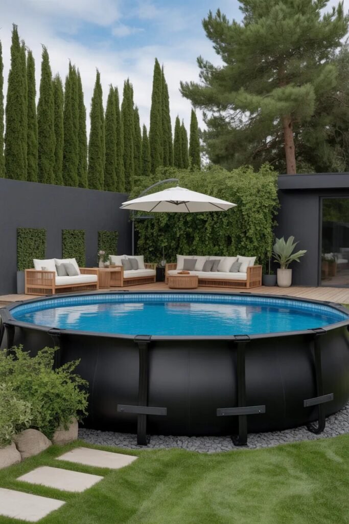 35 Above ground pool ideas 23 black above ground pool ideas