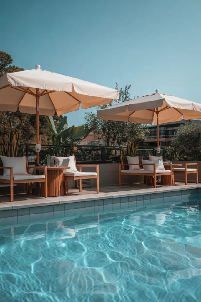 35 Above ground pool ideas 26 umbrella above ground pool ideas