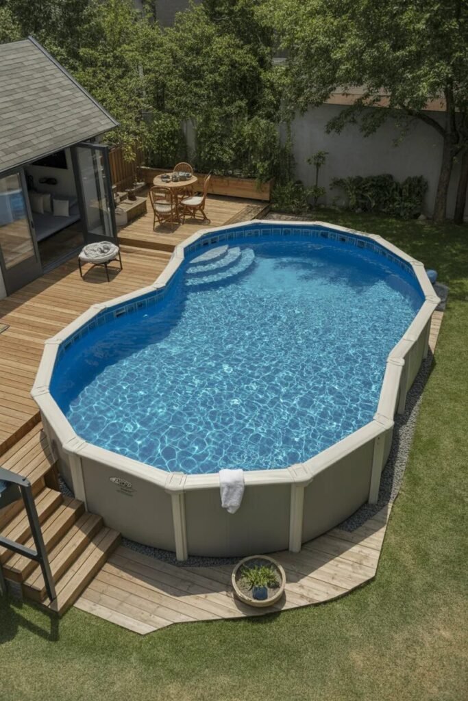 12 above ground pool landscaping ideas 2 wooden deck 12 above ground pool landscaping ideas
