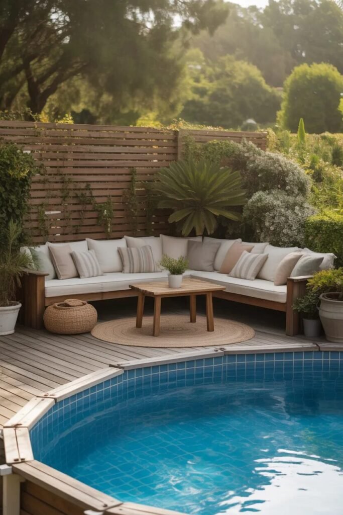 12 above ground pool landscaping ideas 7 deck seating 12 above ground pool landscaping ideas