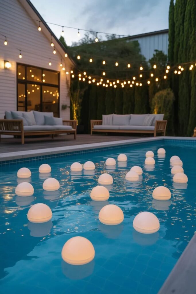 12 above ground pool landscaping ideas 8 floating lights 12 above ground pool landscaping ideas