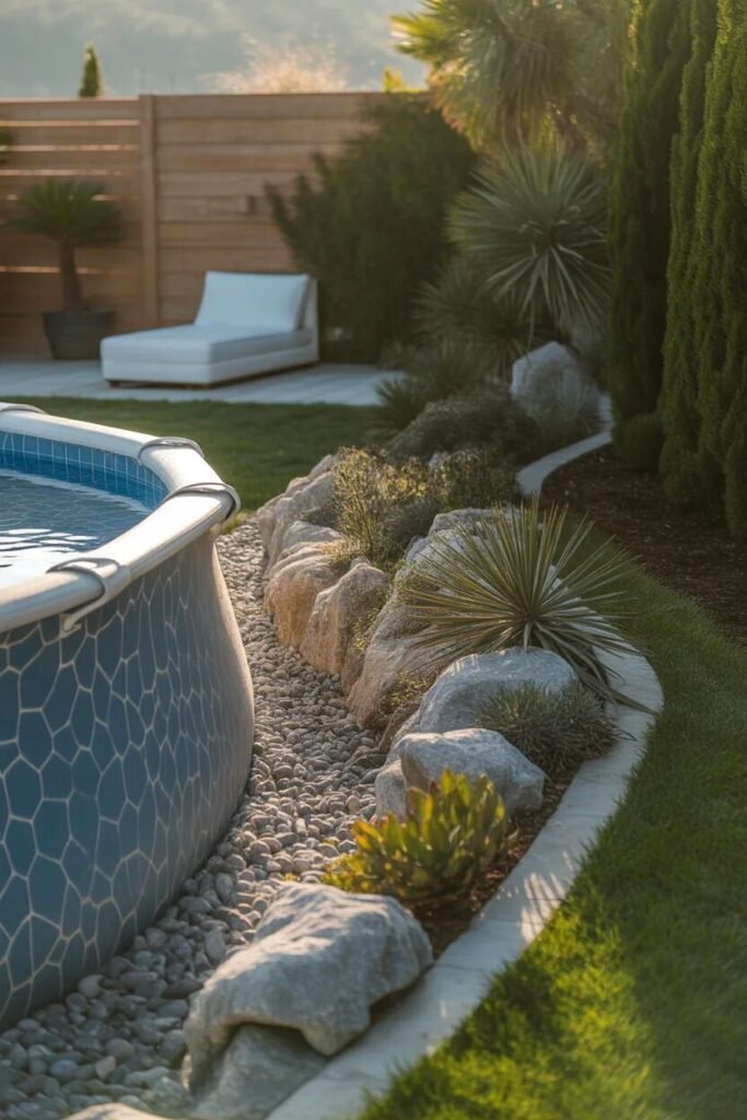 12 above ground pool landscaping ideas 10 rock garden 12 above ground pool landscaping ideas