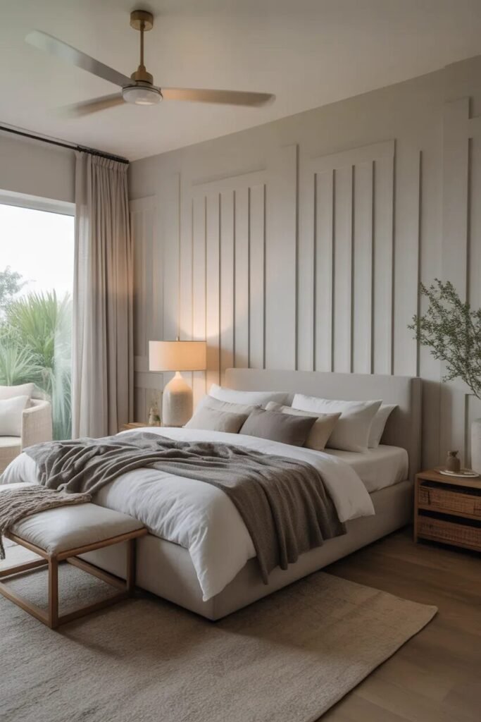 full wall 20 board and batten wall ideas master bedroom