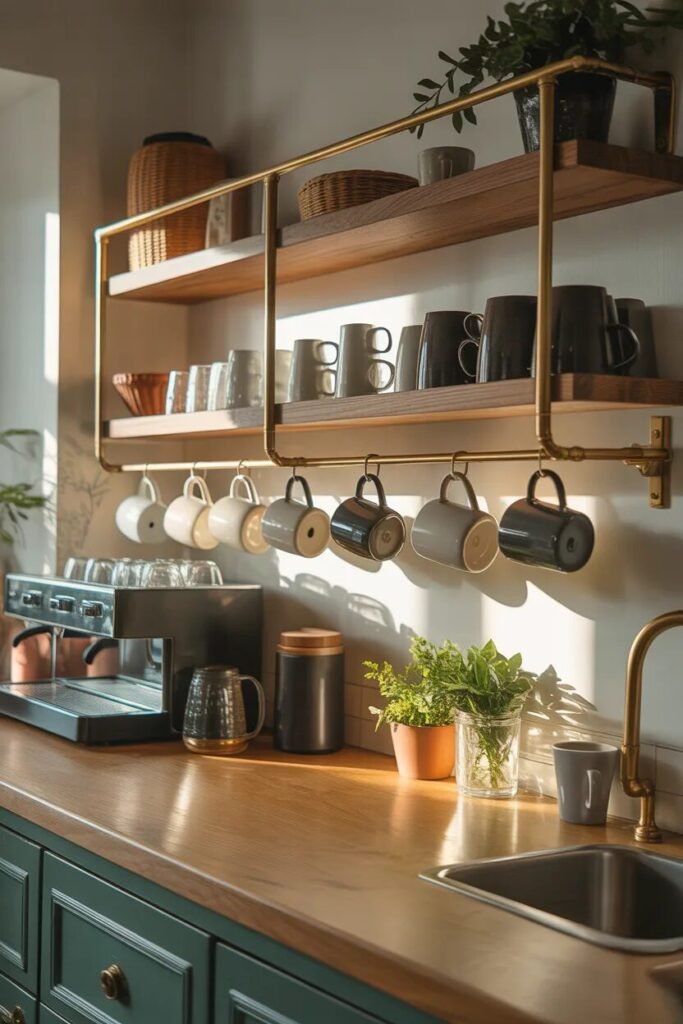 unique coffee bar decor ideas 7 brass rail unique coffee bar decor ideas