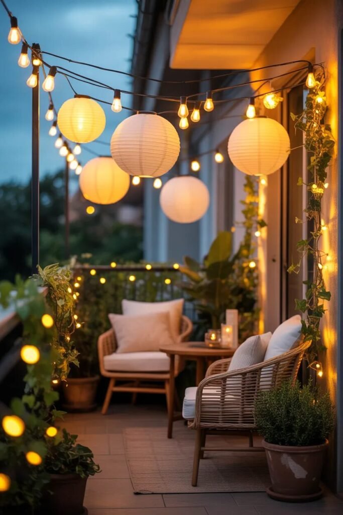 Balcony apartment ideas 28 lantern balcony apartment ideas cozy