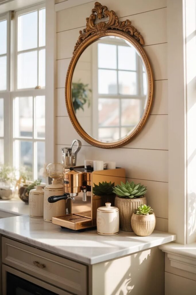 27 coffee corner mirror decor