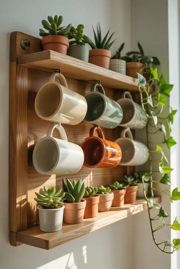 27 coffee corner plant shelf