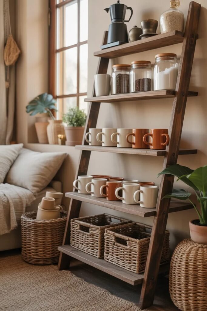  27 coffee corner ladder shelf