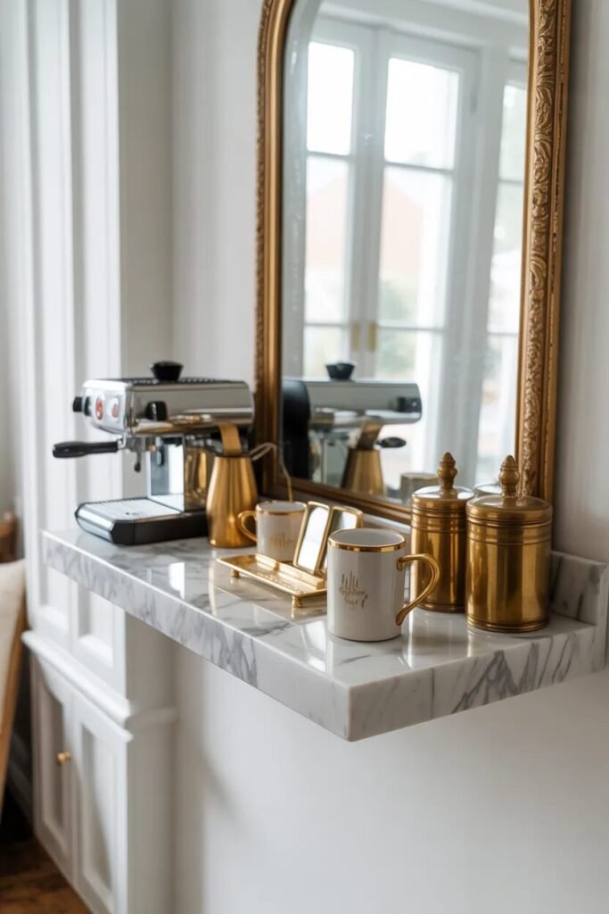  27 coffee corner marble shelf