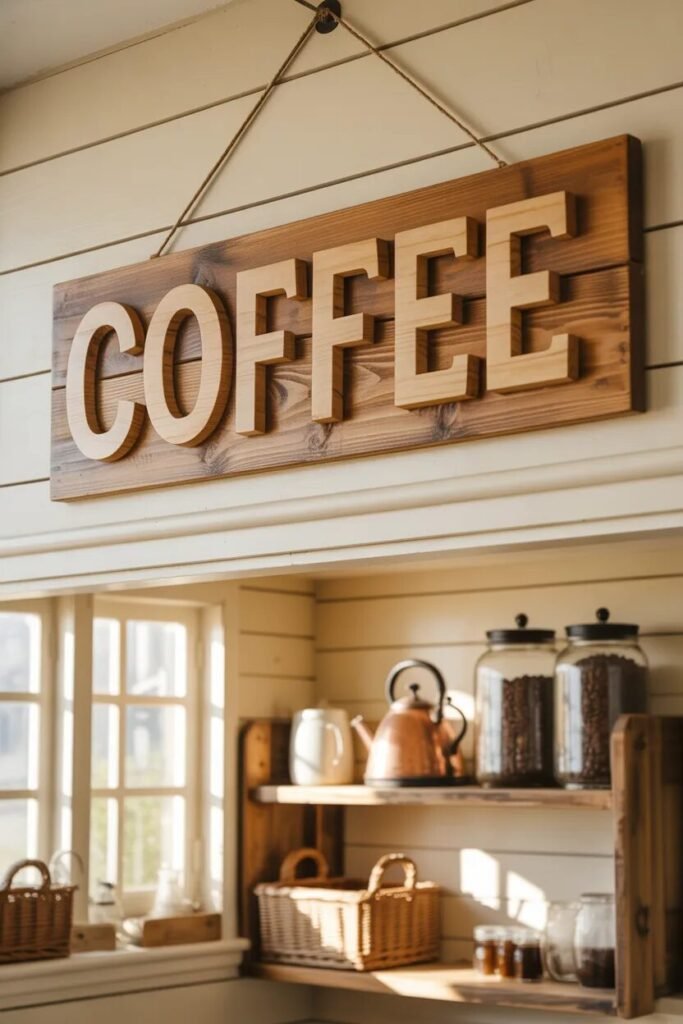  27 coffee corner word sign