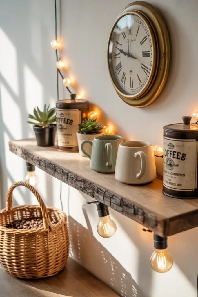  27 coffee corner wall clock