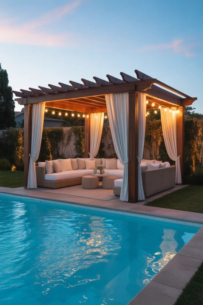 40 luxury backyard pool ideas 10 40 luxury backyard pool pergola