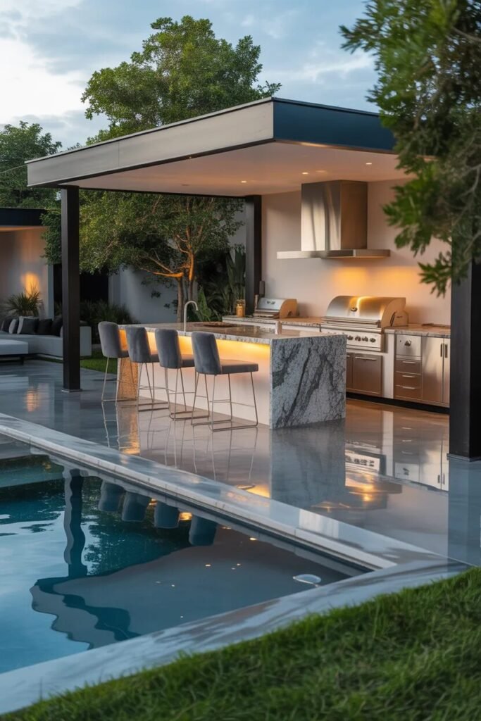 40 luxury backyard pool ideas 13 40 luxury backyard pool kitchen