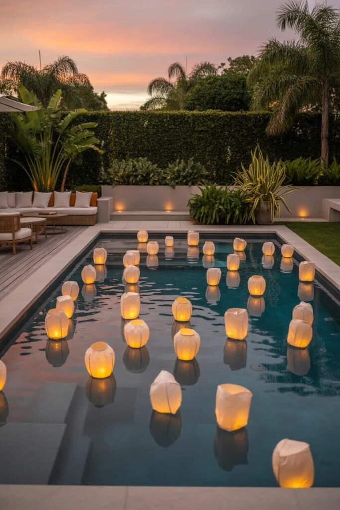 40 luxury backyard pool ideas 20 40 luxury backyard pool lanterns