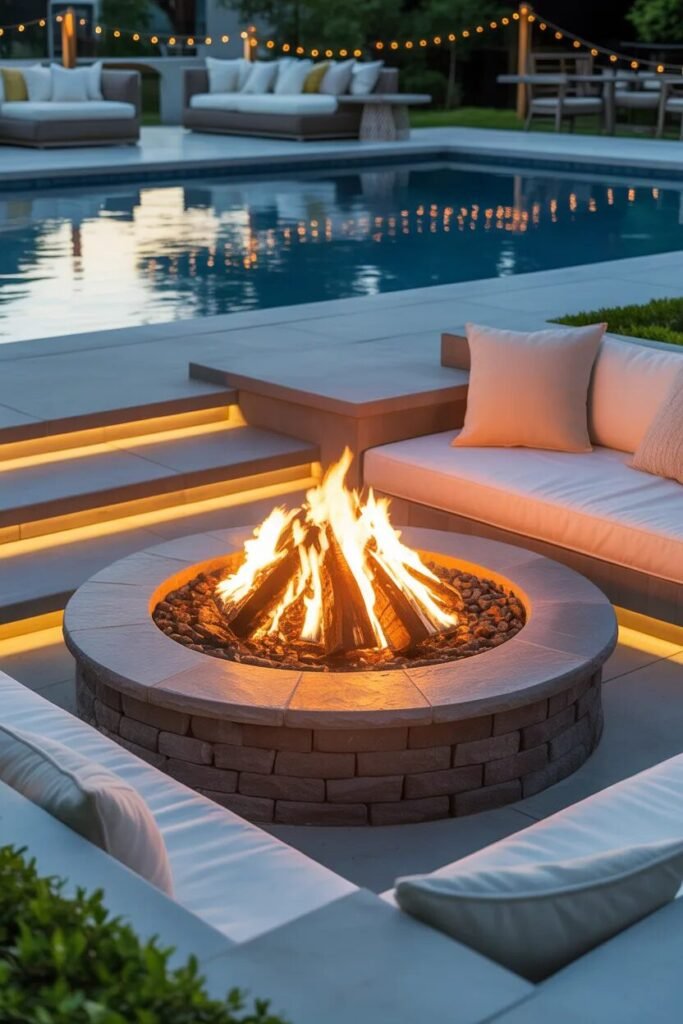 40 luxury backyard pool ideas 26 40 luxury backyard pool firepit