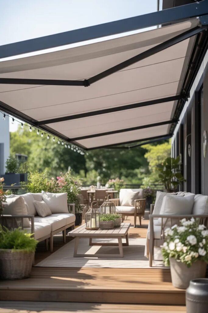 Covered deck ideas 3 covered deck with retractable awning ideas