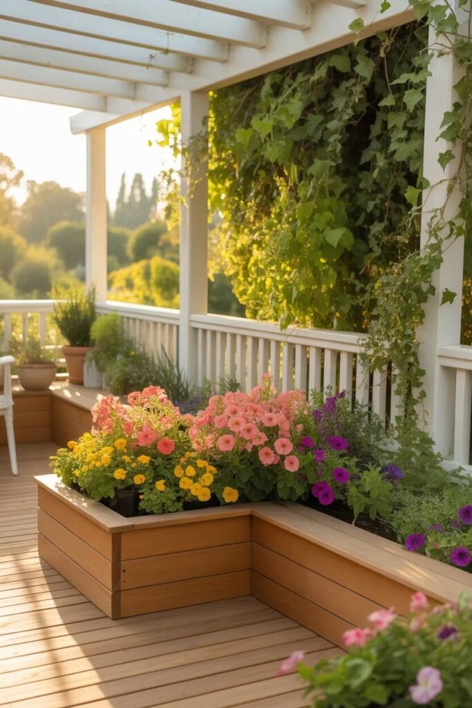 Covered deck ideas 5 covered deck with planter boxes ideas