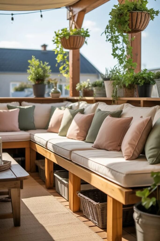 Covered deck ideas 13 covered deck with built-in benches ideas