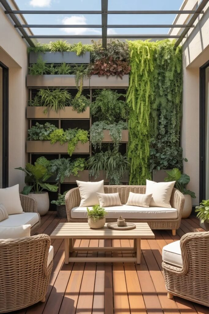 Covered deck ideas 20 covered deck with vertical garden ideas