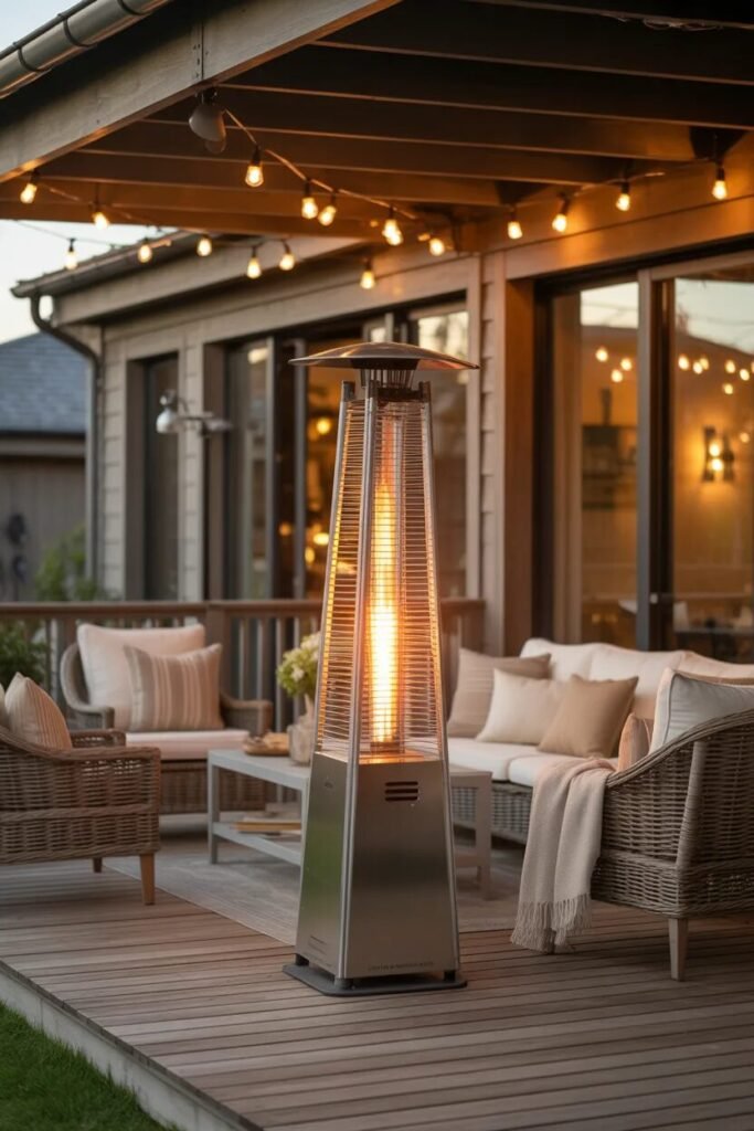 Covered deck ideas 21 covered deck with outdoor heater ideas