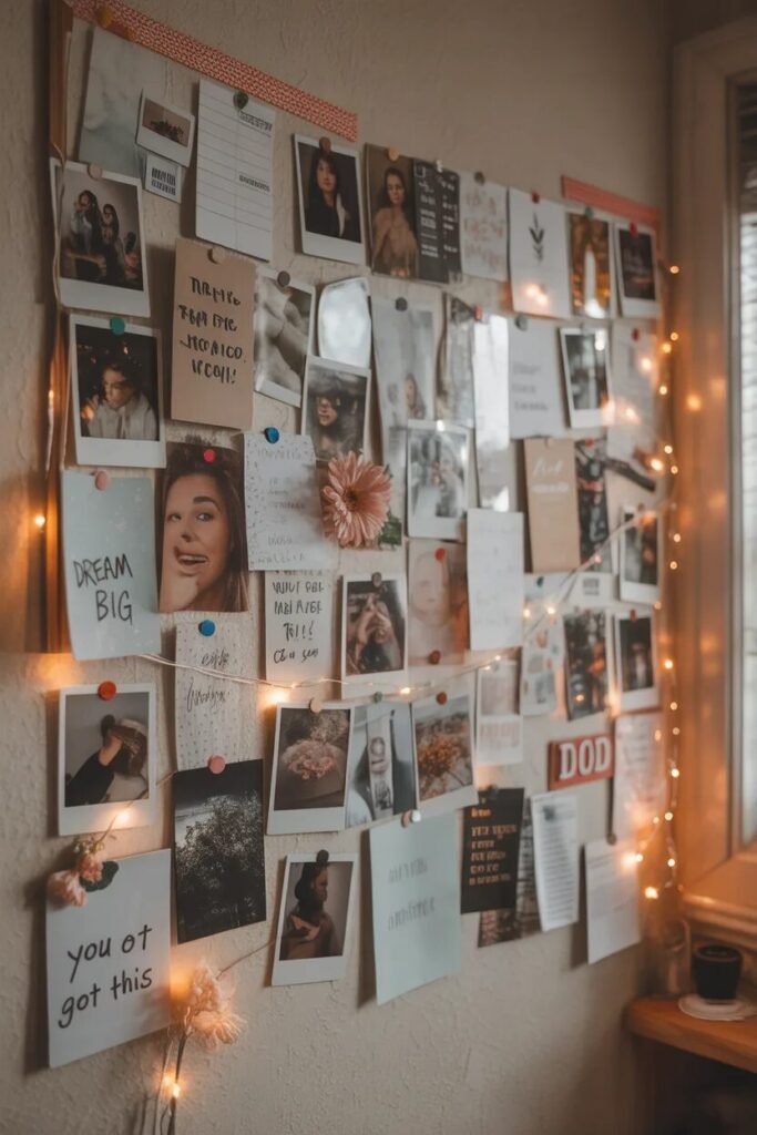 vision board dorm room decor ideas