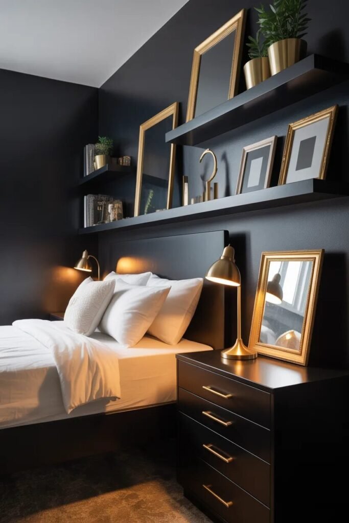 black dorm room decor ideas